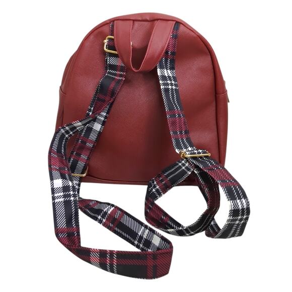 Harry Potter Wizarding World Hogwarts Crest Mini Backpack with Plaid Straps WB - Picture 3 of 8